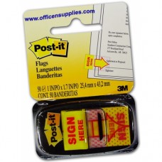 3M Post-It Sign Here Flag 680-9